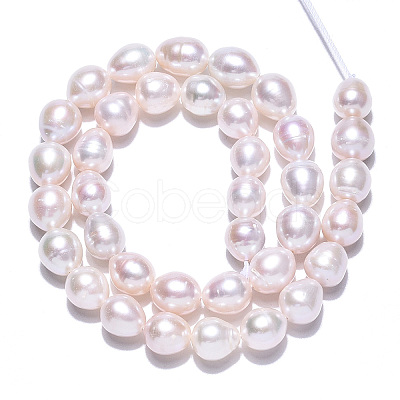 Natural Cultured Freshwater Pearl Beads Strands PEAR-N012-09D-1