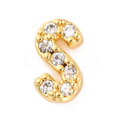 Rack Plating Brass Micro Pave Cubic Zirconia Cabochons KK-F874-04G-S-1