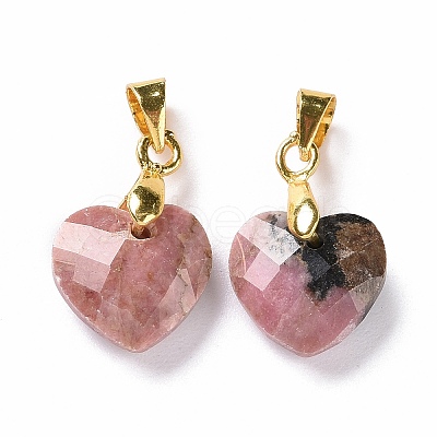 Natural Rhodonite Pendants G-C023-07D-1