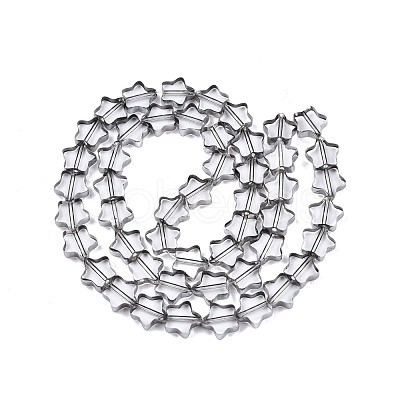 Electroplated Glass Beads Strands EGLA-N006-063B-1