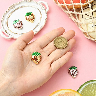 4Pcs 2 Colors Brass Enamel Pendants KK-CJ0003-25-1