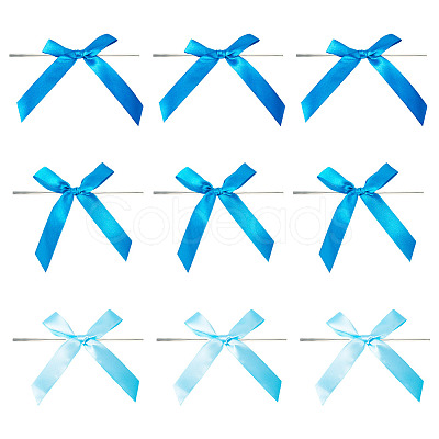 30Pcs 3 Colors Polyester Satin Bowknot for Ornament Accessories DIY-TA0010-77B-1