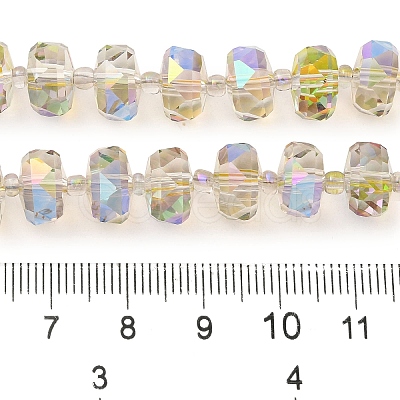 Transparent Electroplate Glass Beads Strands EGLA-P062-01A-HR05-1