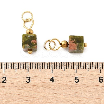 Natural Unakite Pendants STAS-Z129-01G-04-1