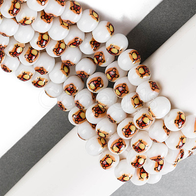 Printing Glass Beads for Necklaces Bracelets Making GLAA-B020-02A-01-1