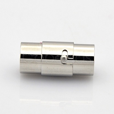 Tarnish Resistant Column 304 Stainless Steel Locking Tube Magnetic Clasps STAS-N014-25-8mm-1
