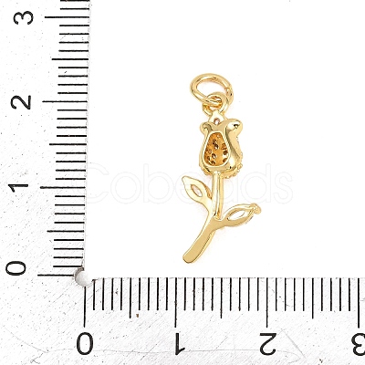 Valentine's Day Brass Micro Pave Clear Cubic Zirconia Pendants KK-D258-07G-01-1