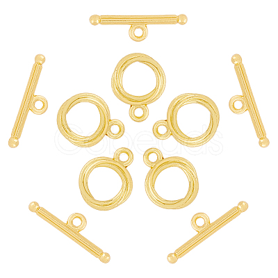 50 Sets Alloy Ring Toggle Clasps FIND-DC0002-77-1