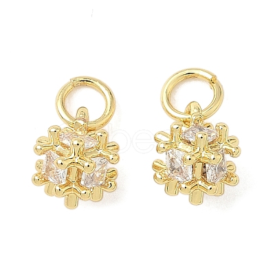 Brass Micro Pave Cubic Zirconia Pendants KK-Z120-38G-1