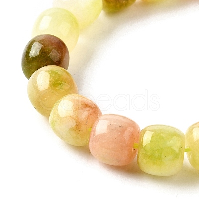 Natural Dyed White Jade Beads Strands G-U023-B03-03-1