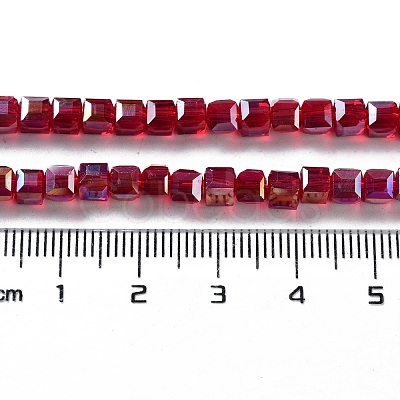 Electroplate Glass Beads Strands LS-EGLA-R030-4x4mm-04-1