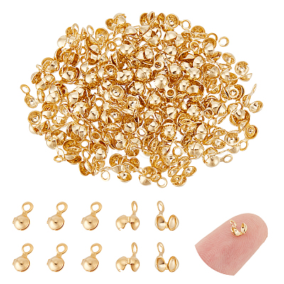 150Pcs Brass Bead Tips KK-UN0003-37-1