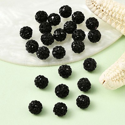 Polymer Clay Rhinestone Beads RB-H284-6MM-Half-280-1