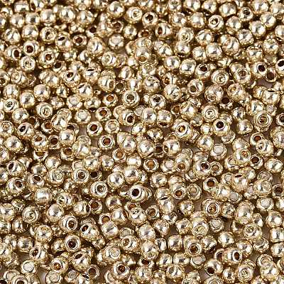 Plated 3/0 Glass Seed Beads SEED-Q025-2mm-D03-1