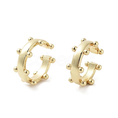 Rack Plating Brass Cuff Ring EJEW-C081-17G-1