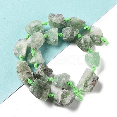 Raw Rough Natural Fluorite Agate Beads Strands G-J388-A10-01-1