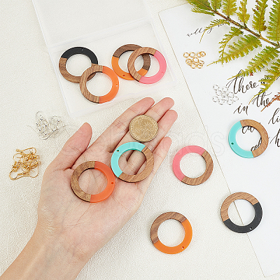 DIY 2 Colors Dangle Earring Making Kits DIY-OC0006-51-1