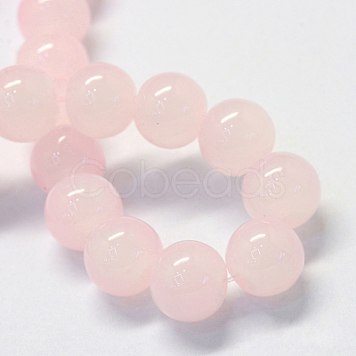 Baking Painted Imitation Jade Glass Round Bead Strands X-DGLA-Q021-6mm-02-1