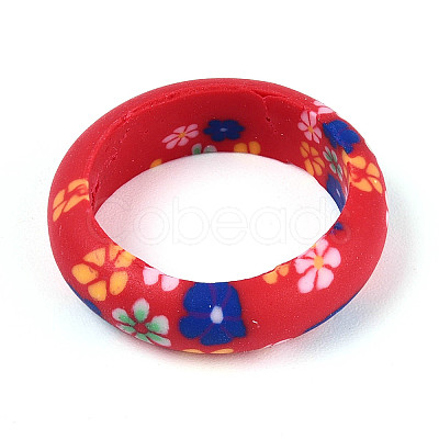Handmade Polymer Clay Finger Rings CLAY-N013-27A-1