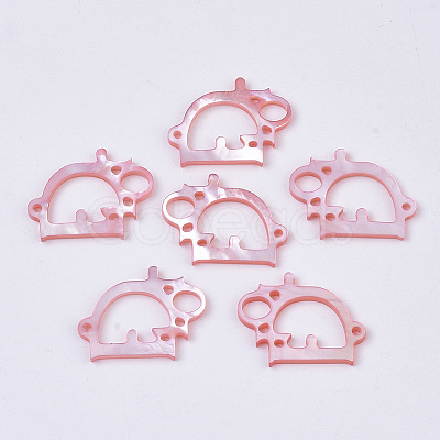 Natural White Shell Mother of Pearl Shell Pendants SSHEL-T012-01-1