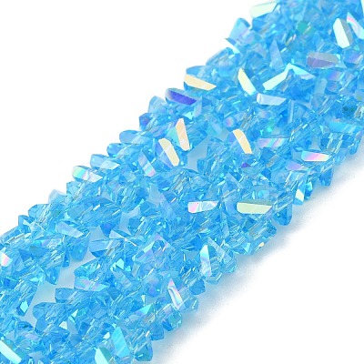 Transparent Glass Beads Strands EGLA-P061-04A-AB05-1
