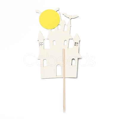 Felt Cloth & Paper Castle Cake Insert Card Decoration DIY-H108-40-1