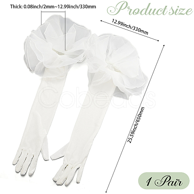 Velvet Long Finger Gloves AJEW-WH20067-005C-1