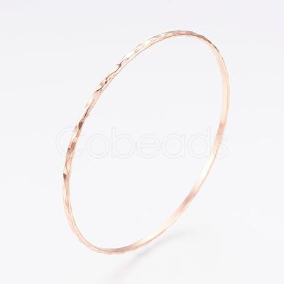 304L Stainless Steel Buddhist Bangles BJEW-G568-15RG-1