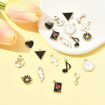 20Pcs 10 Styles Alloy Enamel Charms ENAM-FS0003-45-1