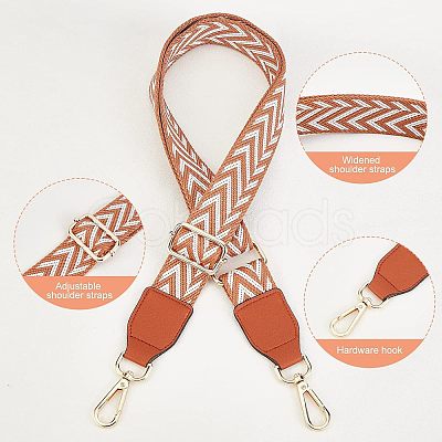 Stripe Pattern Adjustable Cotton Bag Strap AJEW-WH0254-63A-1