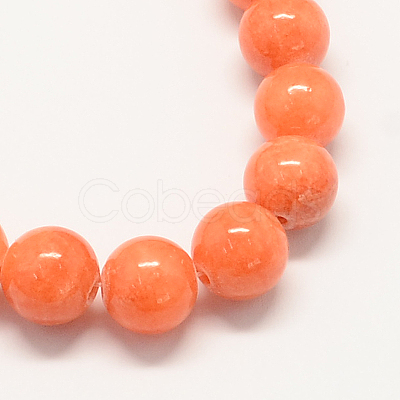 Natural Dyed Yellow Jade Gemstone Bead Strands G-R271-10mm-Y31-1