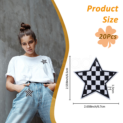 20Pcs Nylon Clothing Patches PATC-FH0001-18-1