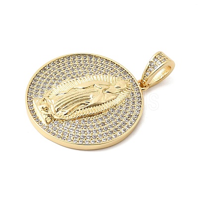 Brass Micro Pave Cubic Zirconia Pendants KK-L262-26G-1