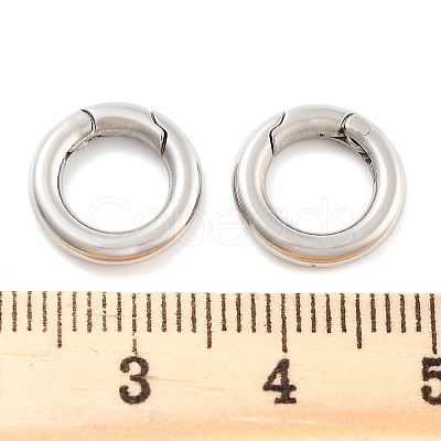 Non-Tarnish 316 Stainless Steel Spring Gate Rings STAS-M296-01P-F-1