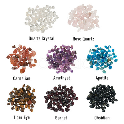 90G 8 Styles Natural Mixed Gemstone Beads G-TA0002-77-1