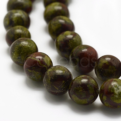 Natural Dragon Blood Beads Strands G-G735-50-10mm-1