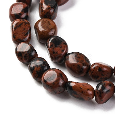 Natural Mahogany Obsidian Beads Strands G-G146-A30-01-1