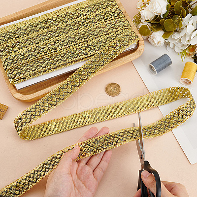 Polyester Braided Lace Ribbons OCOR-WH0092-17A-1