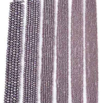Electroplate Glass Beads Strands LS-EGLA-A044-P6mm-B13-1