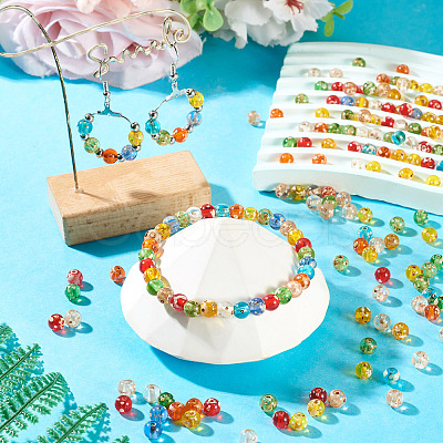 Picasso Baking Paint Glass Seed Beads SEED-TA0001-61C-1