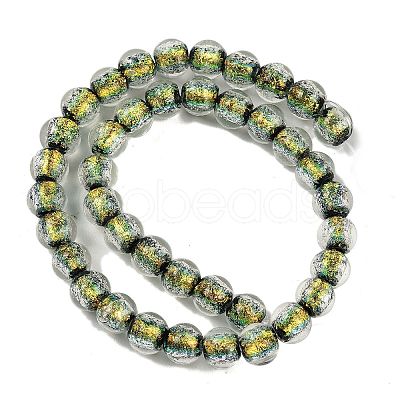Handmade Foil Lampwork Beads Strands FOIL-K003-06A-11-1