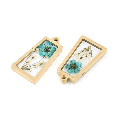 304 Stainless Steel Epoxy Resin Pendants STAS-T072-29-1