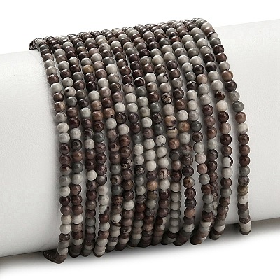 Natural Red Dendritic Jasper Beads Strands G-Z116-A27-2mm-1