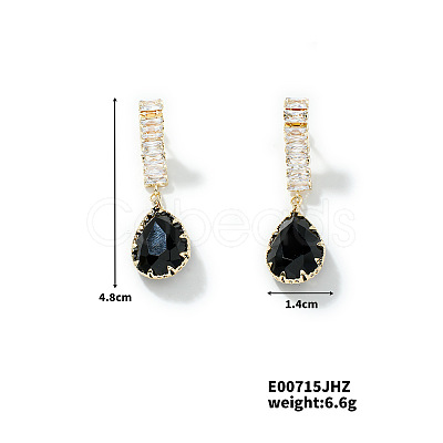 Chic French Style Teardrop Stud Earrings for Women DS3983-3-1