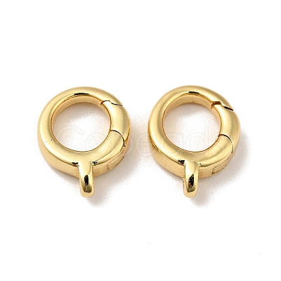 Brass Spring Gate Rings KK-J301-08G-1