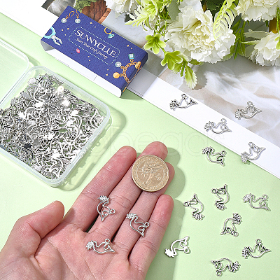 100Pcs Tibetan Style Alloy Pendants TIBEP-SC0003-43-1
