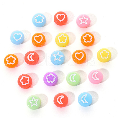 Opaque Acrylic Beads MACR-YW0001-18-1