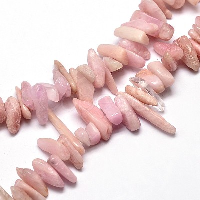 Natural Kunzite Chip Beads Strands G-E271-29-1