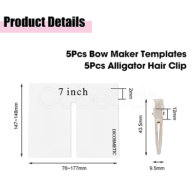 DICOSMETIC DIY Bowknot Alligator Hair Clip Making Finding Kit DIY-DC0002-45-1