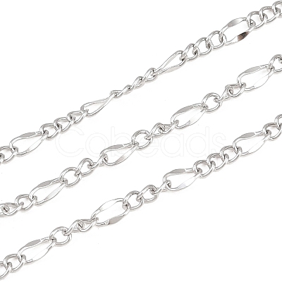 304 Stainless Steel Figaro Chains CHS-P028-13P-1